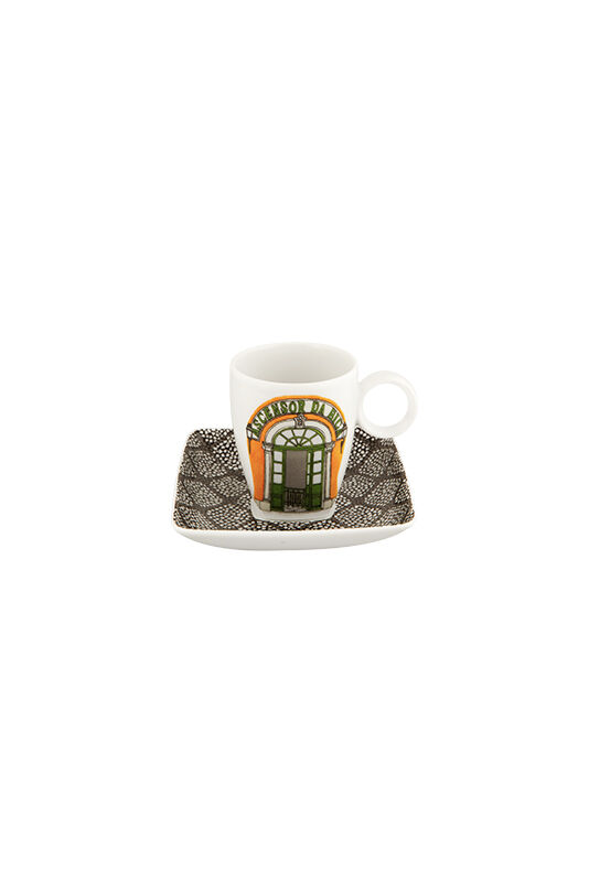Conjunto 4 Ch&aacute;venas Caf&eacute; com Pires image number null