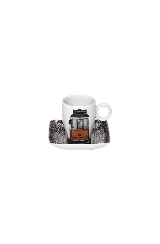 Conjunto 4 Ch&aacute;venas Caf&eacute; com Pires image number null