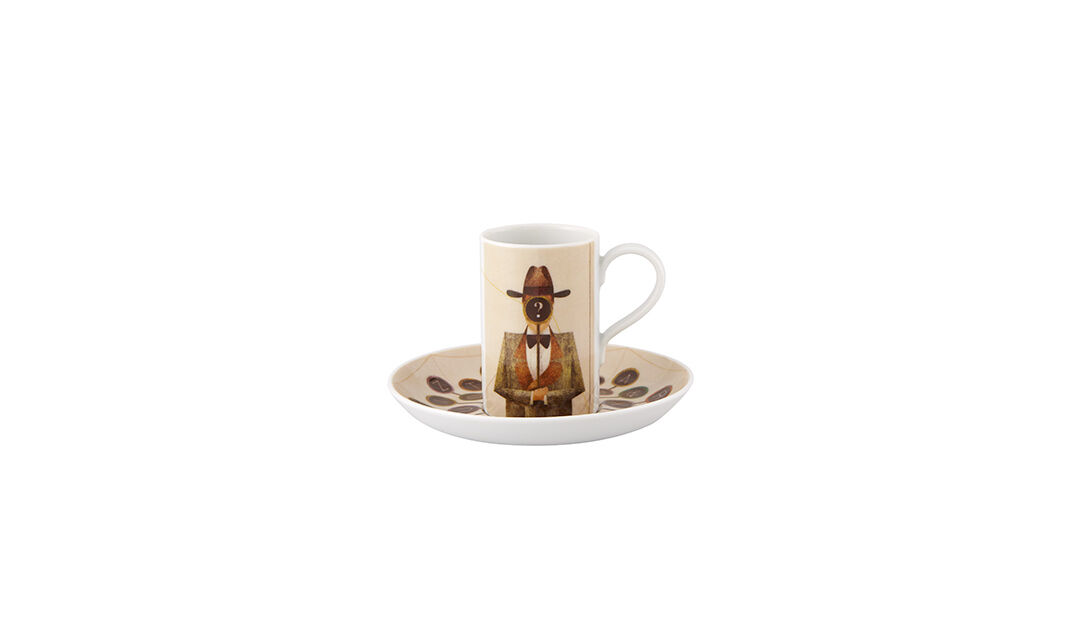 Conjunto 4 Ch&aacute;venas Caf&eacute; com Pires image number null