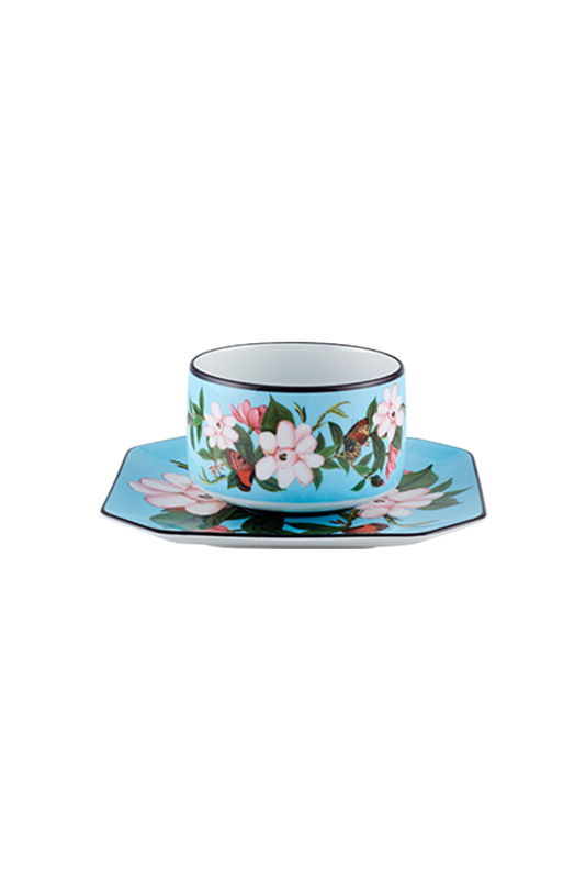 Set 4 Tea Cups with Saucers image number null