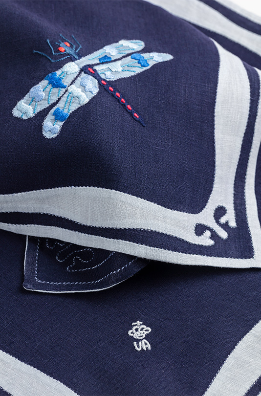 Napkin Ice Blue/Dark Navy image number null