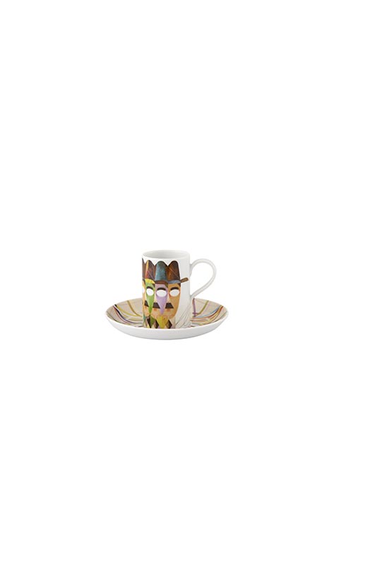 Conjunto 4 Ch&aacute;venas Caf&eacute; com Pires image number null