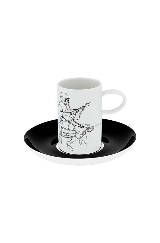 Conjunto 4 Ch&aacute;venas Caf&eacute; com Pires image number null