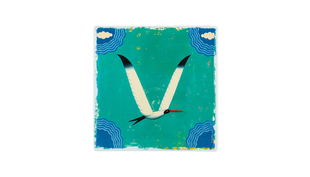 Porcelain Plaque Letter V image number null