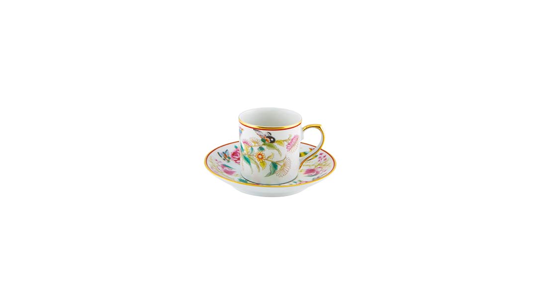 Coffee Cup and Saucer Flowers image number null