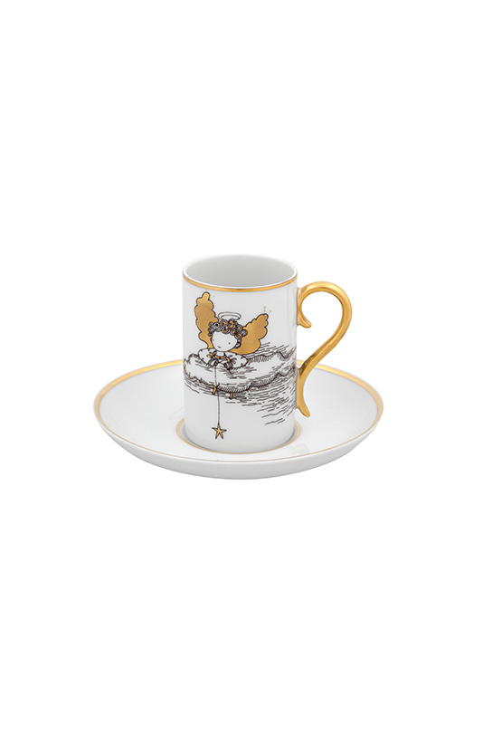 Conjunto 2 Ch&aacute;venas Caf&eacute; com Pires image number null