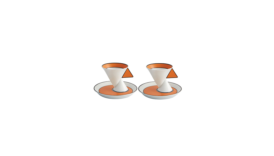 Conjunto 2 Ch&aacute;venas Caf&eacute; com Pires image number null