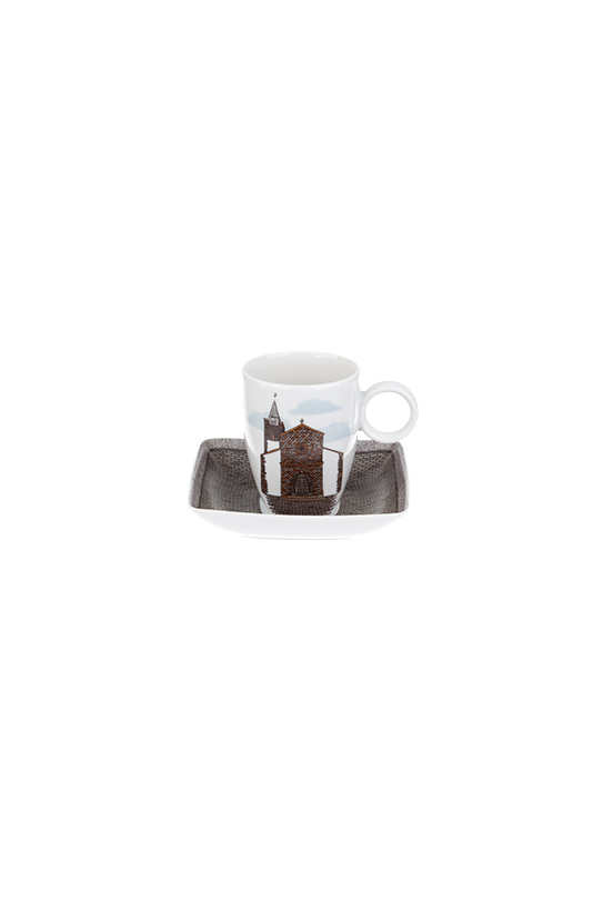 Conjunto 4 Ch&aacute;venas Caf&eacute; com Pires image number null