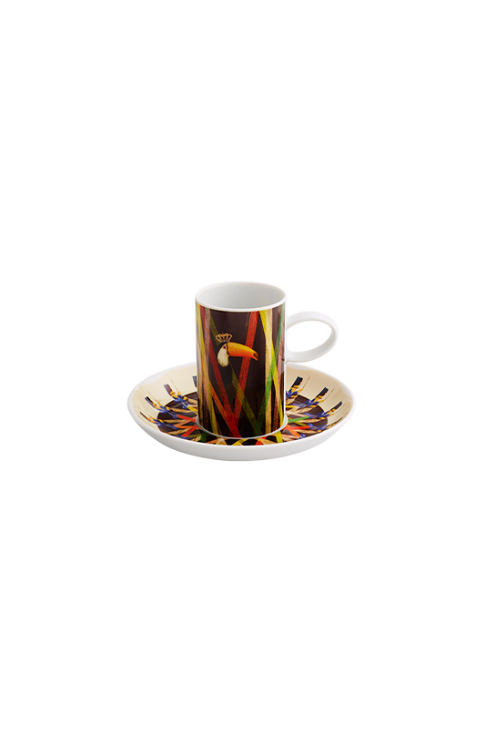 Conjunto 2 Ch&aacute;venas Caf&eacute; com Pires image number null