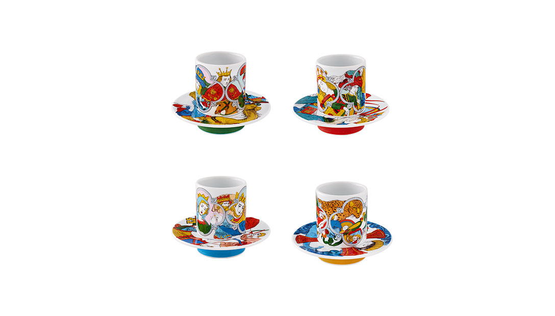 Conjunto 4 Ch&aacute;venas Caf&eacute; com Pires image number null