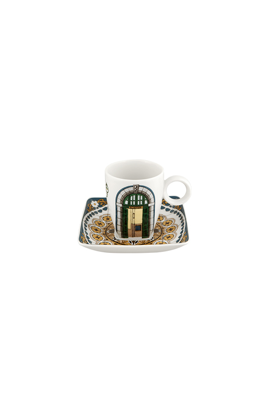 Conjunto 4 Ch&aacute;venas Caf&eacute; com Pires image number null