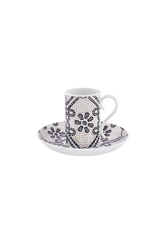 Conjunto 4 Ch&aacute;venas Caf&eacute; com Pires image number null