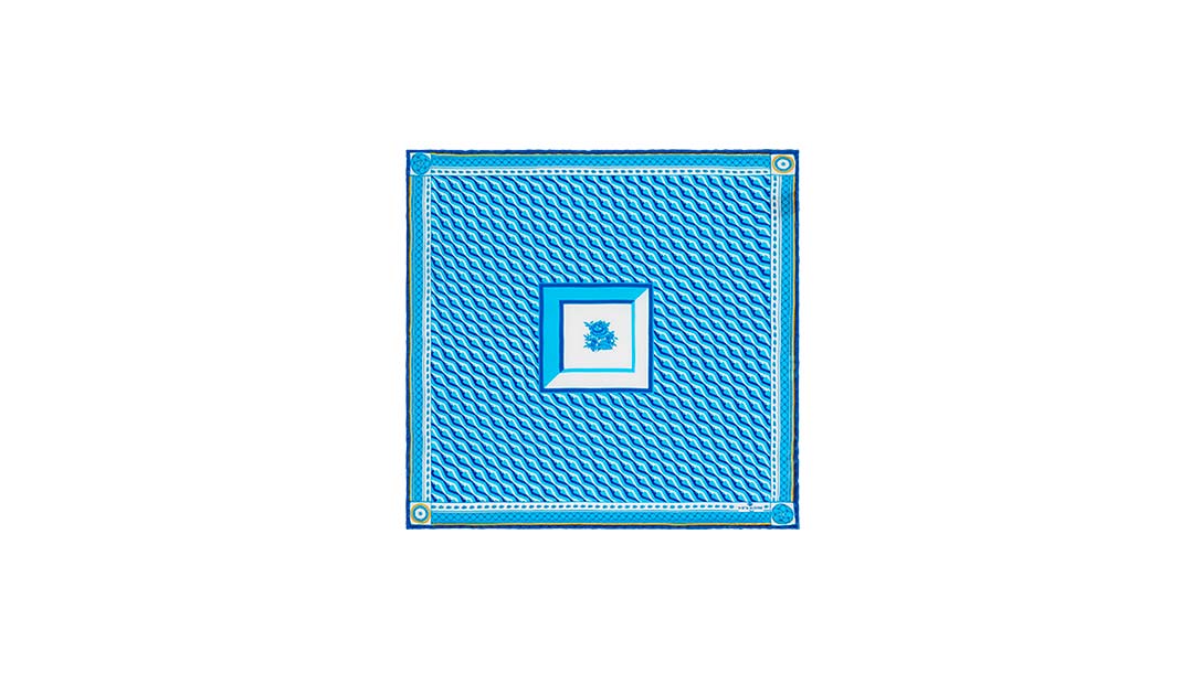 POCKET SQUARE BLUE SHINE image number null