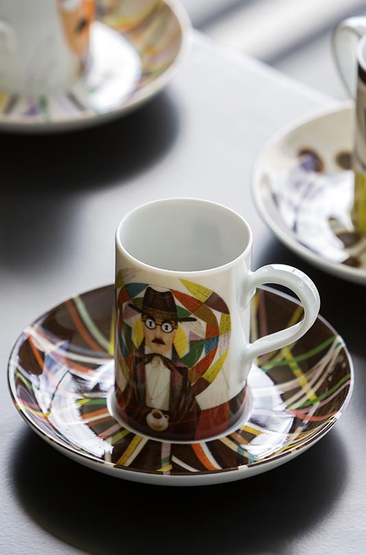 Conjunto 4 Ch&aacute;venas Caf&eacute; com Pires image number null
