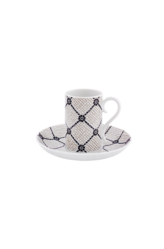 Conjunto 4 Ch&aacute;venas Caf&eacute; com Pires image number null