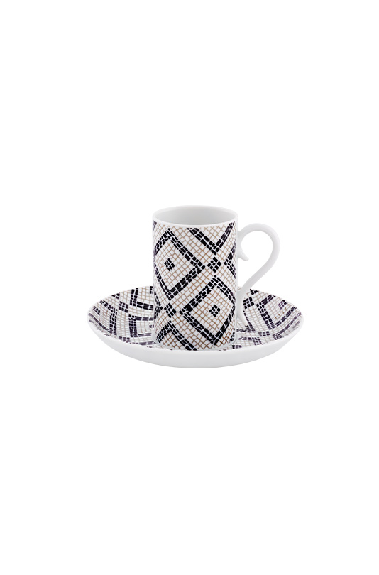 Conjunto 4 Ch&aacute;venas Caf&eacute; com Pires image number null