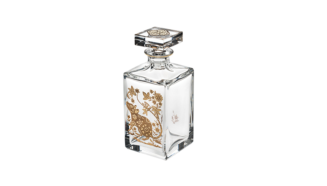 Whisky Decanter with Gold Rat image number null