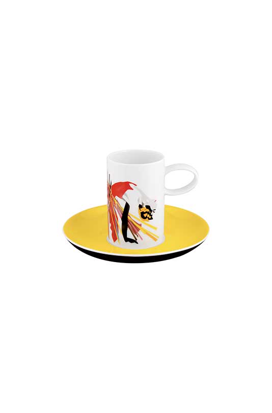 Conjunto 4 Ch&aacute;venas Caf&eacute; com Pires image number null