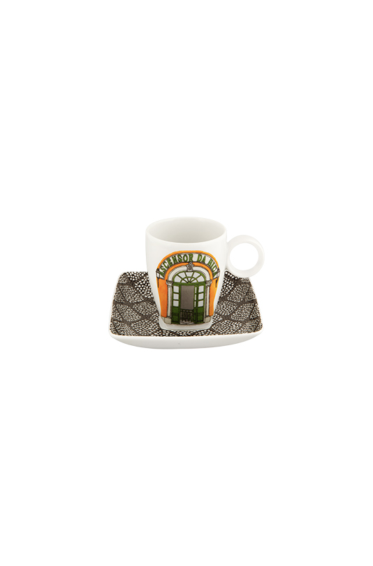 Conjunto 4 Ch&aacute;venas Caf&eacute; com Pires image number null