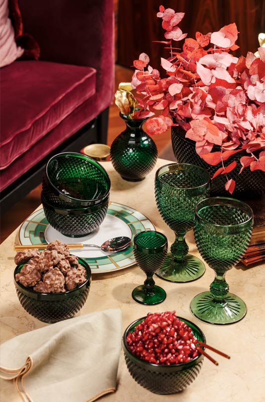 Set 4 Old Fashion Emerald Green image number null