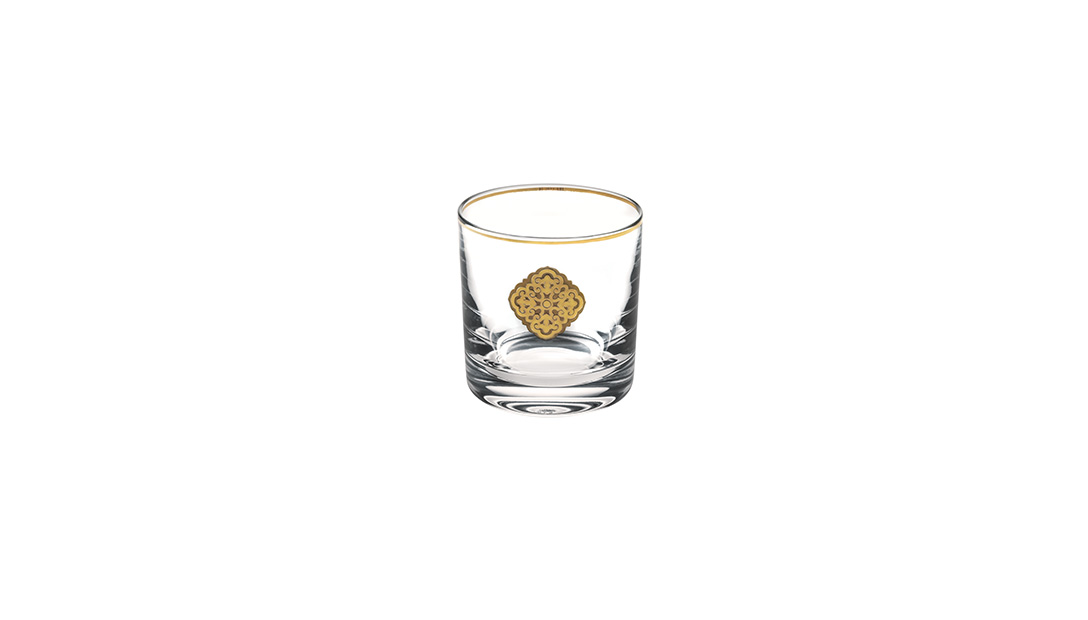 Vaso de Whisky Bajo con Oro image number null