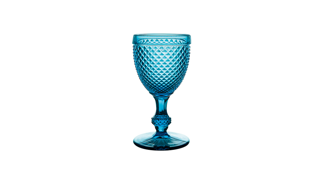 Set with 4 Red Wine Goblets Blue image number null