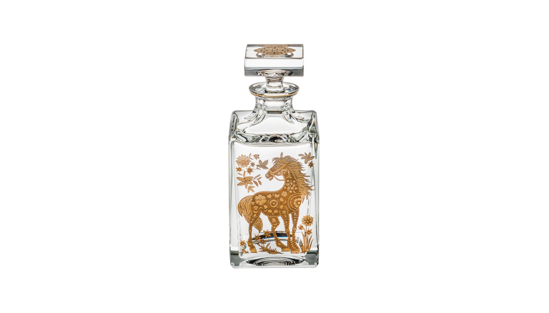 Whisky Decanter with Gold Horse image number null