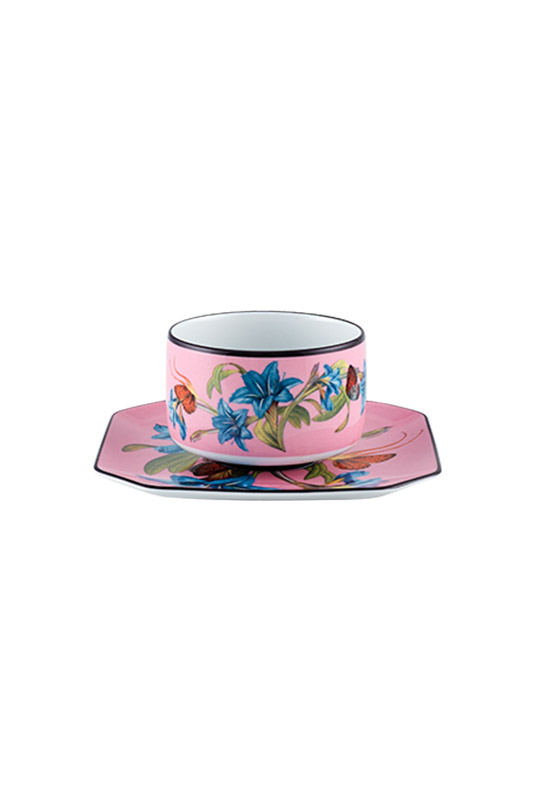 Set 4 Tea Cups with Saucers image number null