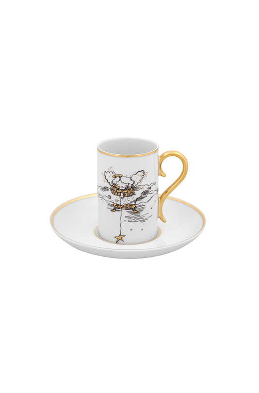 Conjunto 2 Ch&aacute;venas Caf&eacute; com Pires image number null