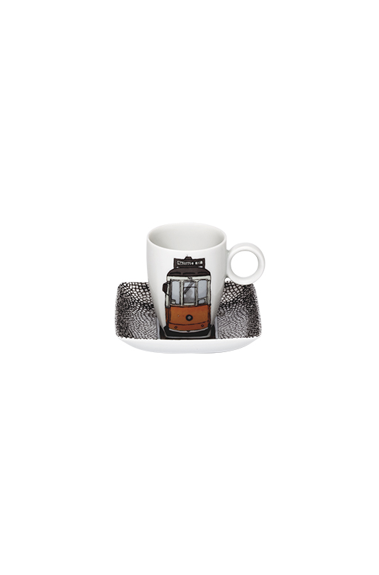 Conjunto 4 Ch&aacute;venas Caf&eacute; com Pires image number null