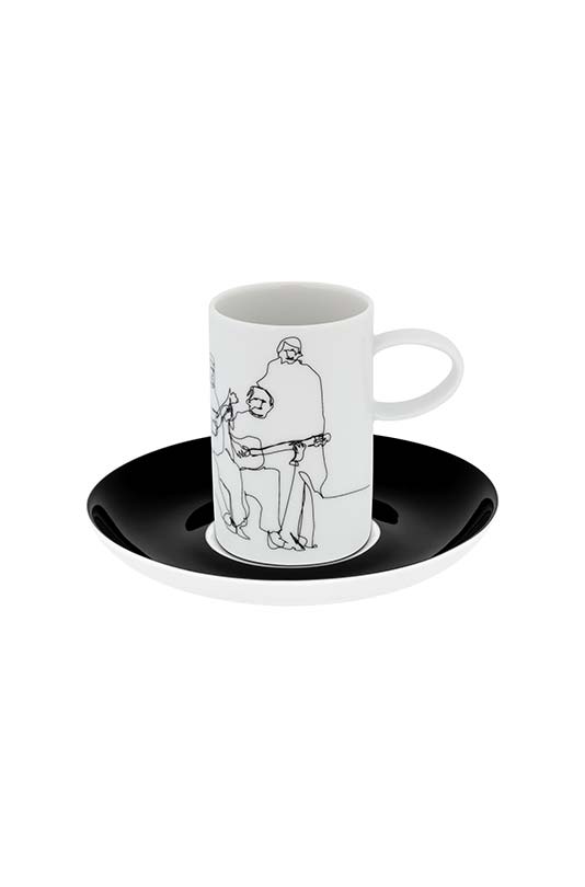 Conjunto 4 Ch&aacute;venas Caf&eacute; com Pires image number null