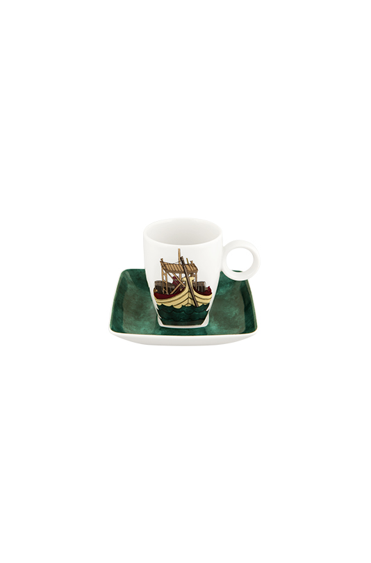 Conjunto 4 Ch&aacute;venas Caf&eacute; com Pires image number null