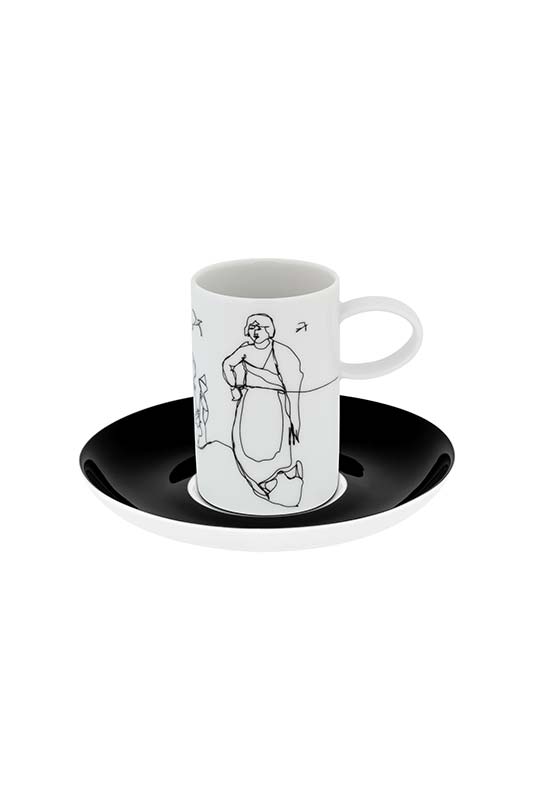 Conjunto 4 Ch&aacute;venas Caf&eacute; com Pires image number null