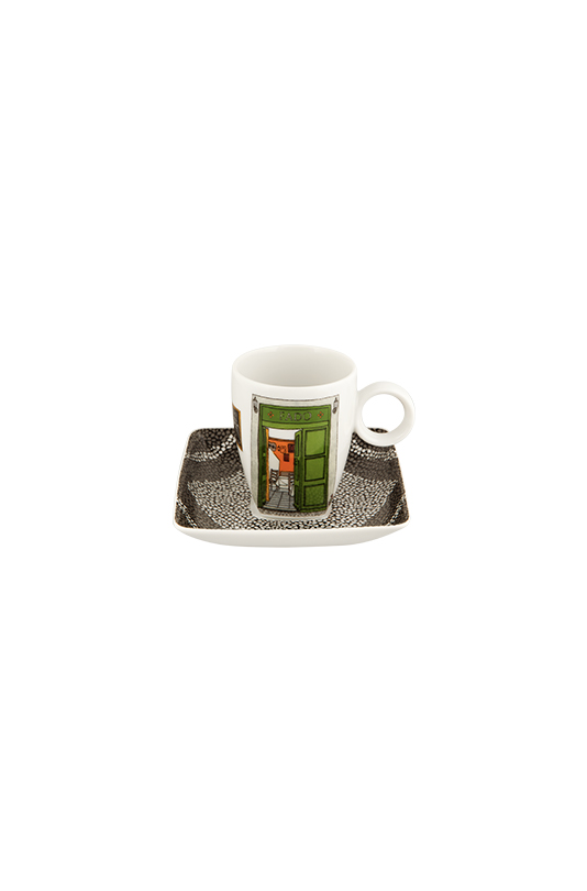 Conjunto 4 Ch&aacute;venas Caf&eacute; com Pires image number null