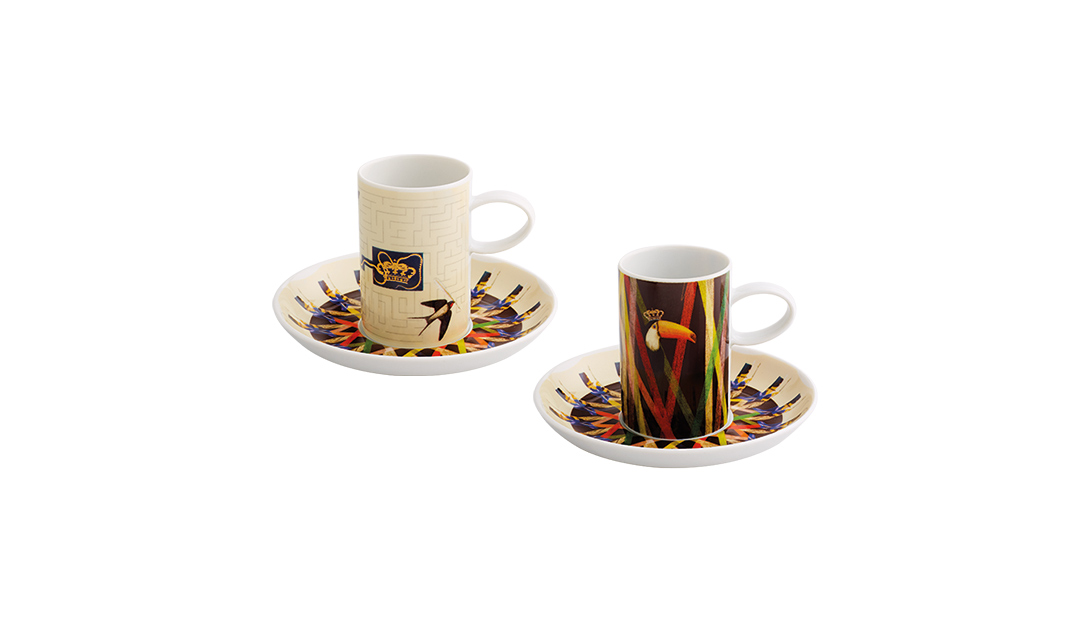 Conjunto 2 Ch&aacute;venas Caf&eacute; com Pires image number null