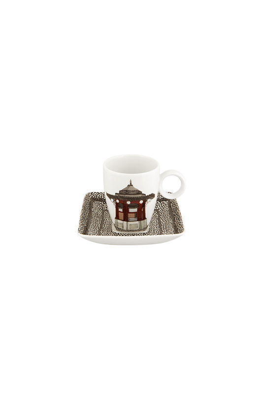 Conjunto 4 Ch&aacute;venas Caf&eacute; com Pires image number null